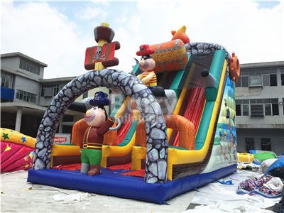 Pirate Theme Inflatable Slide For Kids Manufacturer  BY-DS-096
